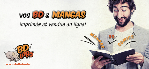 BDlabo vous permet d'imprimer, d'éditer et de vendre vos BD, Mangas et comics. L'impression et la reliure sont réalisées à Charleroi, berceau de la BD belge: www.bdlabo.be