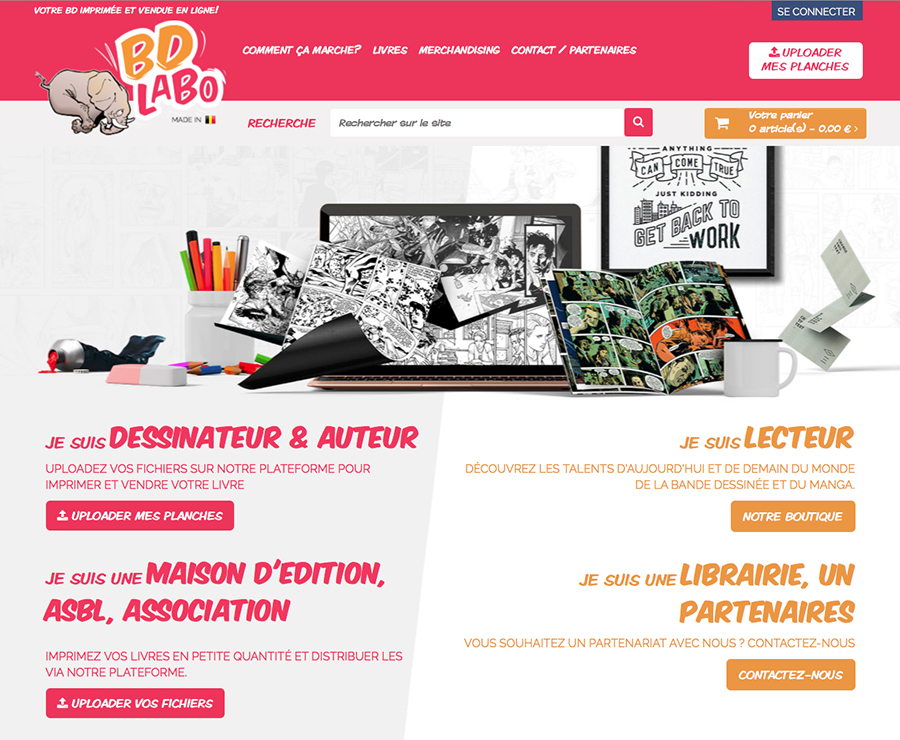 BDlabo vous permet d'imprimer, d'éditer et de vendre vos BD, Mangas et comics. L'impression et la reliure sont réalisées à Charleroi, berceau de la BD belge: www.bdlabo.be
