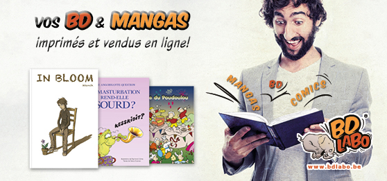 BDlabo vous permet d'imprimer, d'éditer et de vendre vos BD, Mangas et comics. L'impression et la reliure sont réalisées à Charleroi, berceau de la BD belge: www.bdlabo.be